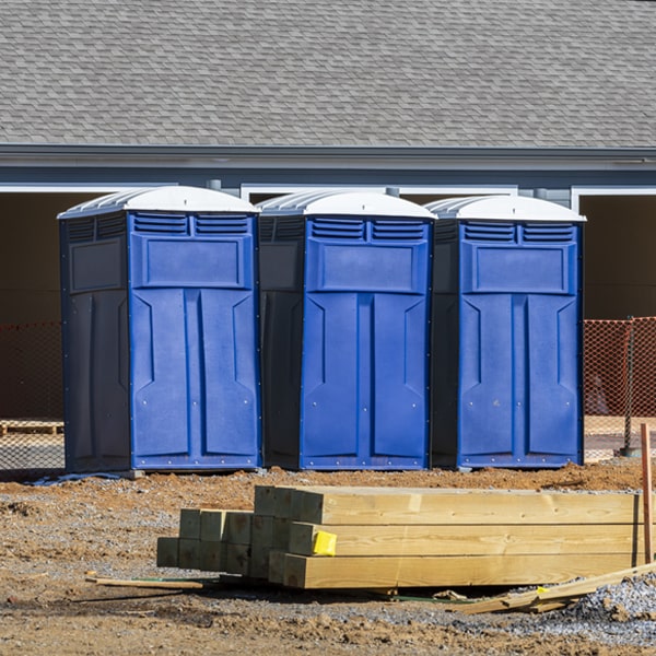 what is the expected delivery and pickup timeframe for the porta potties in Stotonic Village Arizona